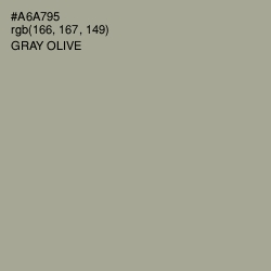 #A6A795 - Gray Olive Color Image